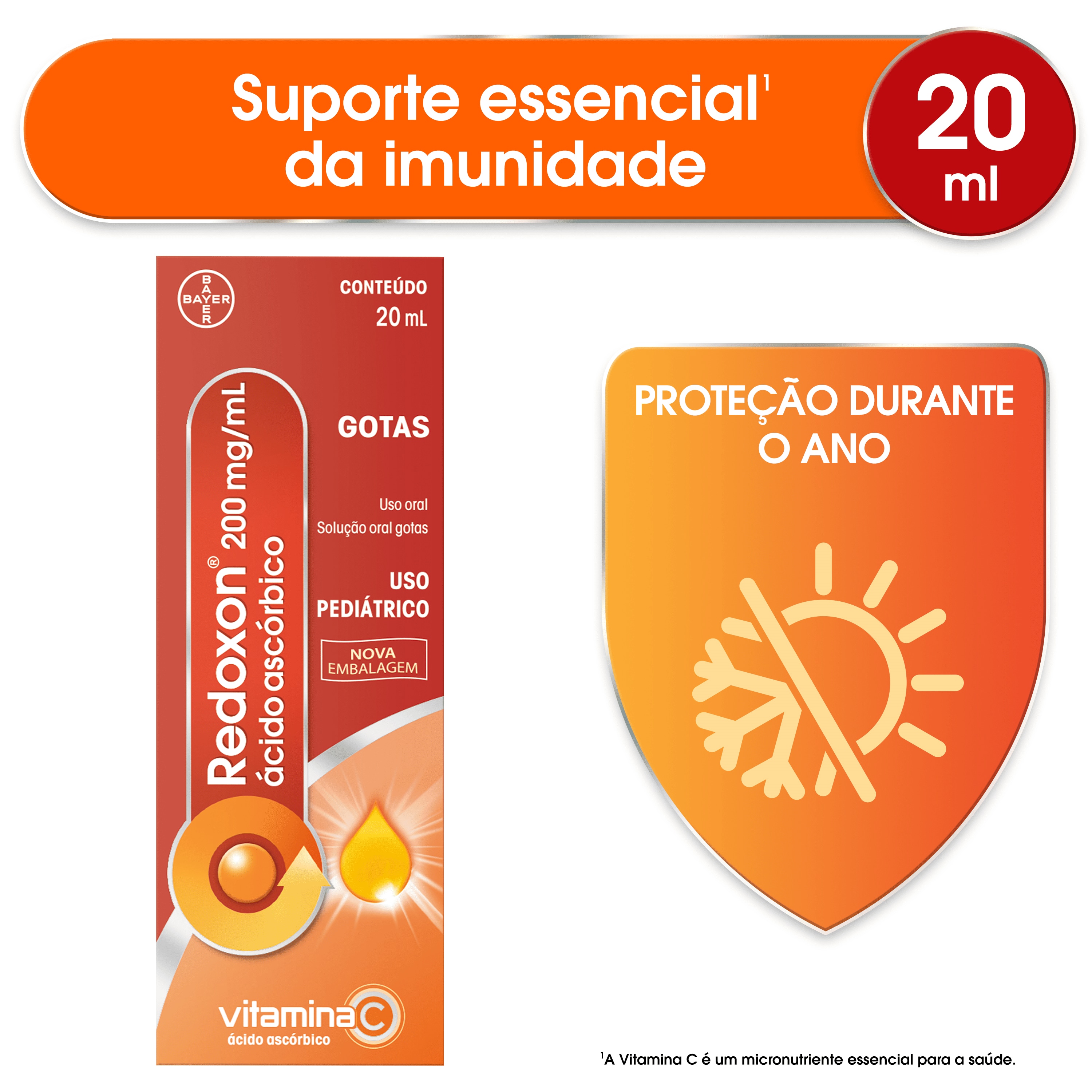 Vitamina Infantil para Aumentar Imunidade. Redoxon Gotas Infantil